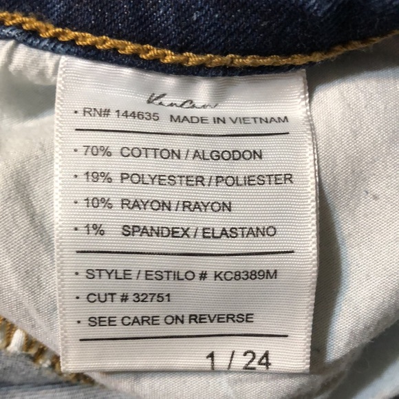 KanCan Distressed Exposed Button Fly Raw Hem Skinny Stretch Jeans - Picture 6 of 6